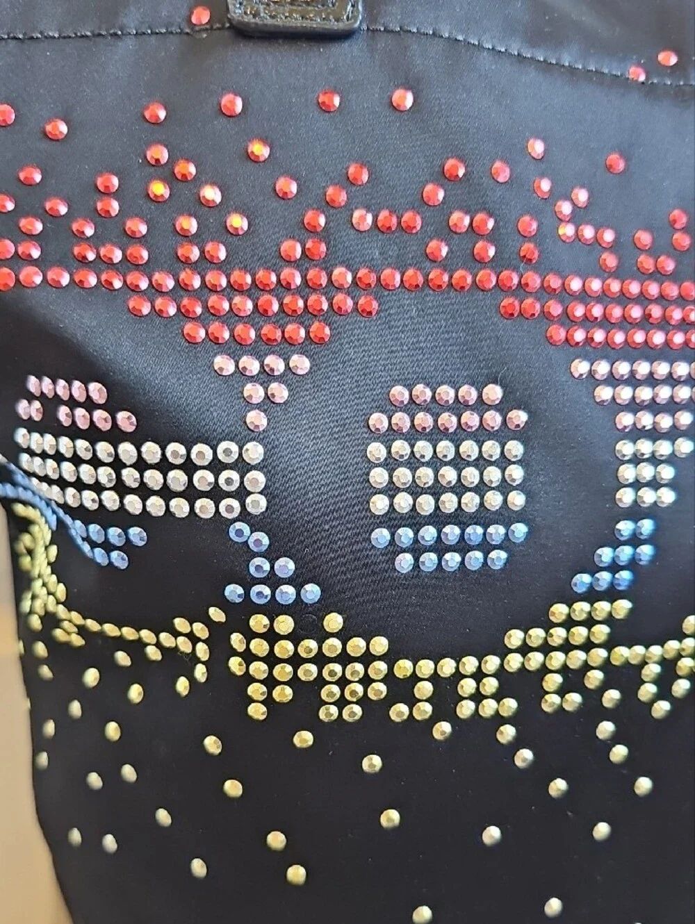 COACH Poppy Holiday Limited Edition Rhinestone Glam Tote Bag F17144 Black EUC